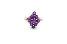 Sterling Silver 925 Amethyst Ring Size 5 A8