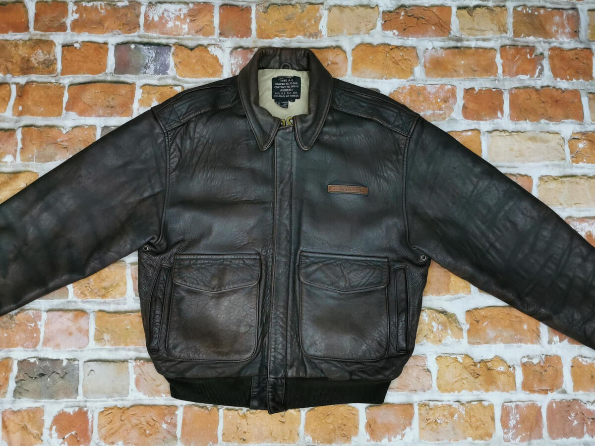 Avirex USA Vintage A2 Pilot Leather Jacket 1943 Glenn Miller Avirex USA Vintage A2 Pilot Leather Jacket 1943 Glenn Miller