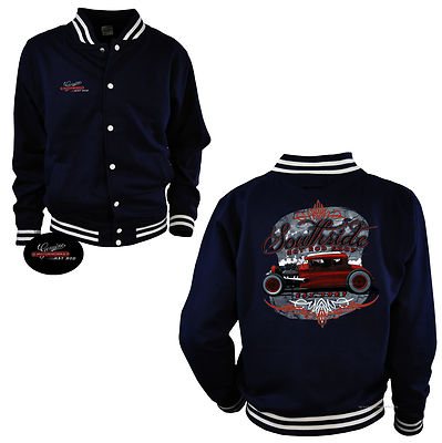 * College Hot Rod Jacke Kustom Garage Speed Shop Rockabilly  *1283