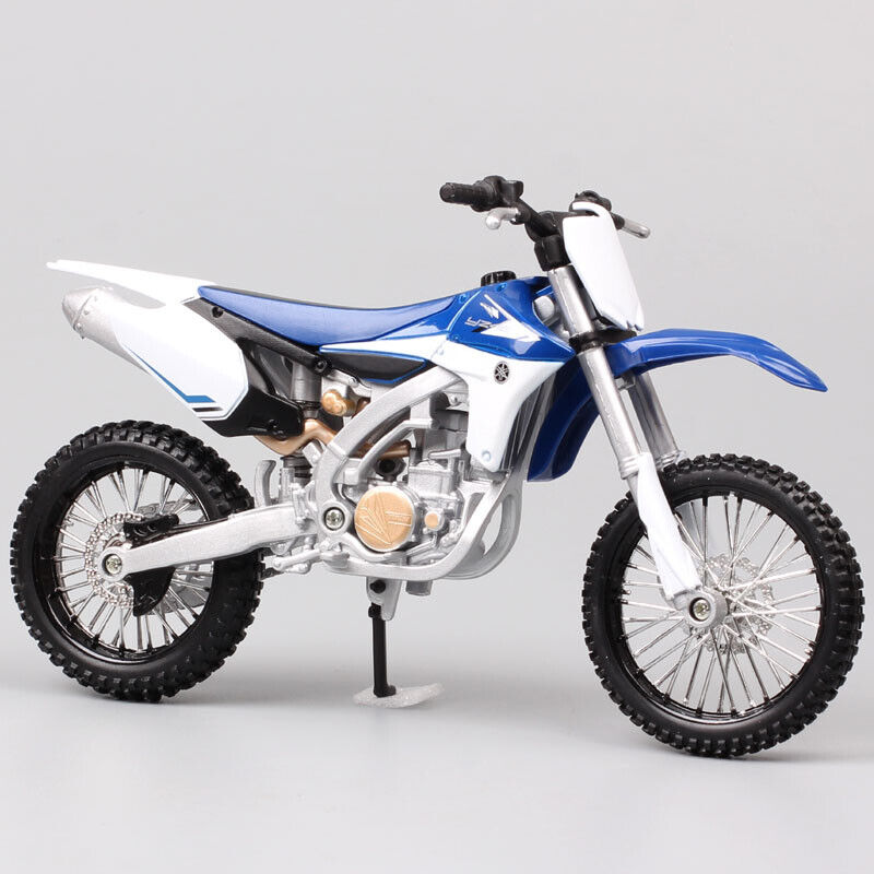 Moto de Ferro Trilha Miniatura Yamaha YZ450F 1:12 na Caixa Maisto