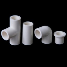 White PVC 16mm ID Pressure Pipe Fittings Metric Solvent Weld Various Parts