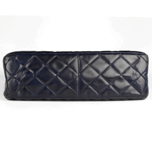 CHANEL Bag Navy 2.55 Reissue Lambskin Leather 226 SHW CERTIFIED AUTHENTIC - Picture 5 of 8