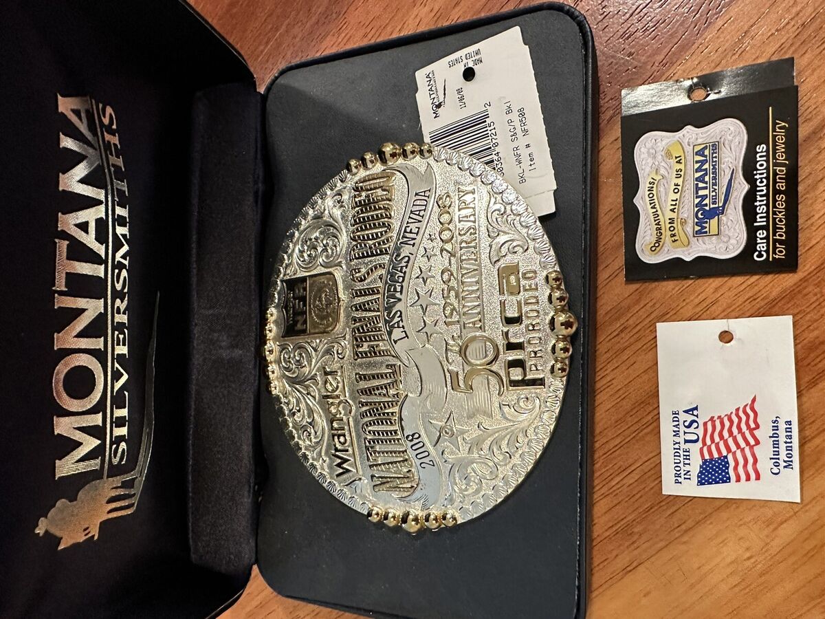 Montana Silversmith 2008 NFR 50th Anni Limited Edition #1555 Montana Silversmith 2008 NFR 50th Anni Limited Edition #1555