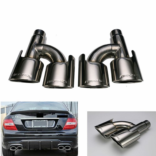 C63 Exhaust Muffler Tips AMG For C250 C300 C350 Mercedes W204 W211 CClass SS304 eBay