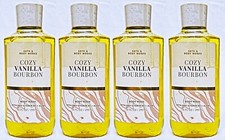 4 Bath  Body Works COZY VANILLA BOURBON Body Wash Shower Gel 10 oz