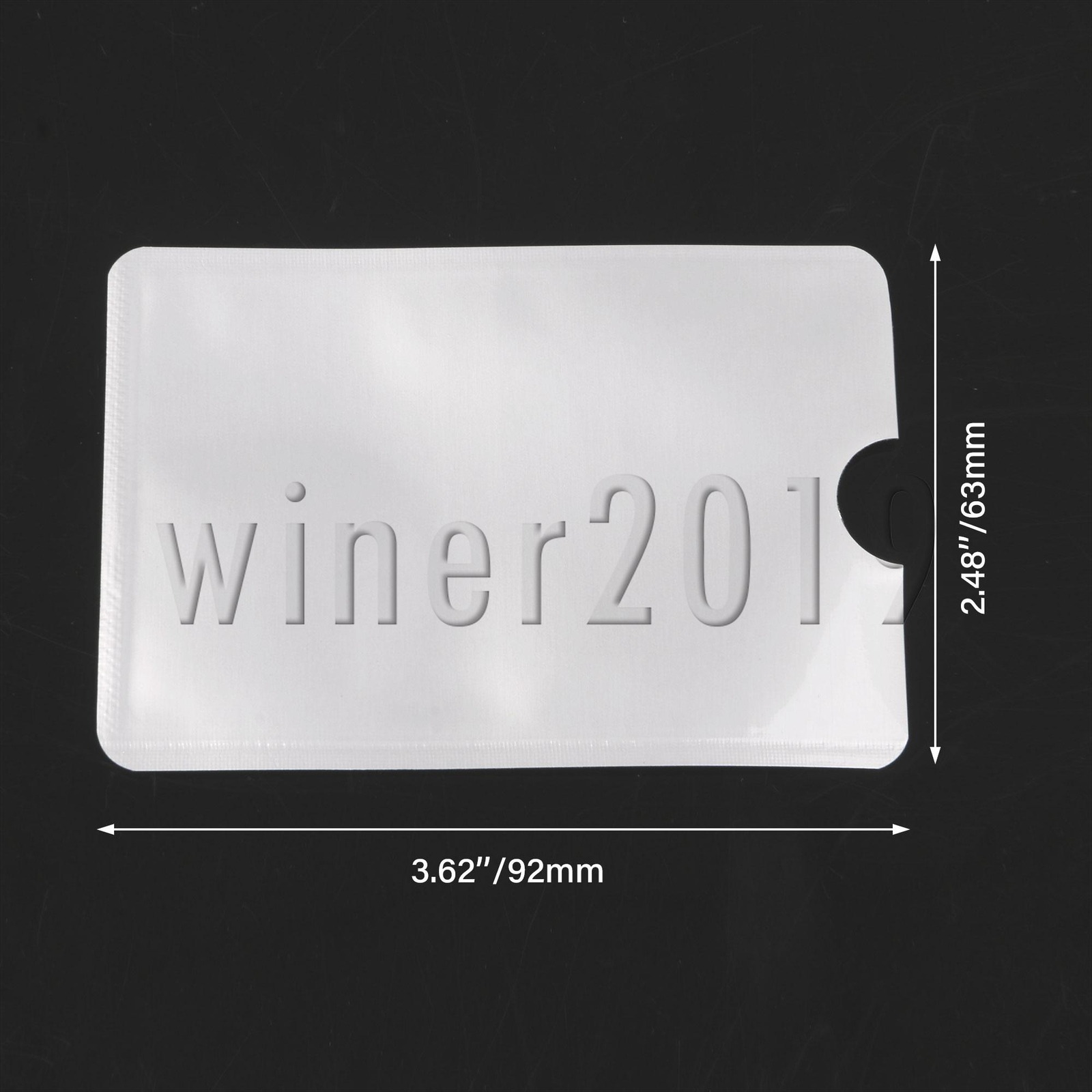 RFID Credit Cards Blocking Sleeves Secure Holder Silver 3.62x2.48inch Pack of 20