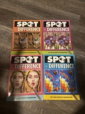 SPOT THE DIFFERENCE BOOK TEST YOUR POWERS OF OBSERVATIONS. 4 pack brand new 