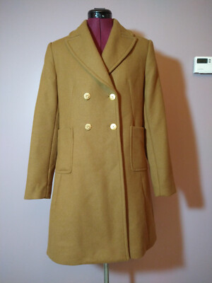 NWT Zara Women's Double Breasted Wool Blend Coat Brown NWT Zara Women's Double Breasted Wool Blend Coat Brown