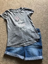 Short en jean CATH KIDSTON KIDS 8-9 et Next Disney Minnie Mouse top 8 ans 