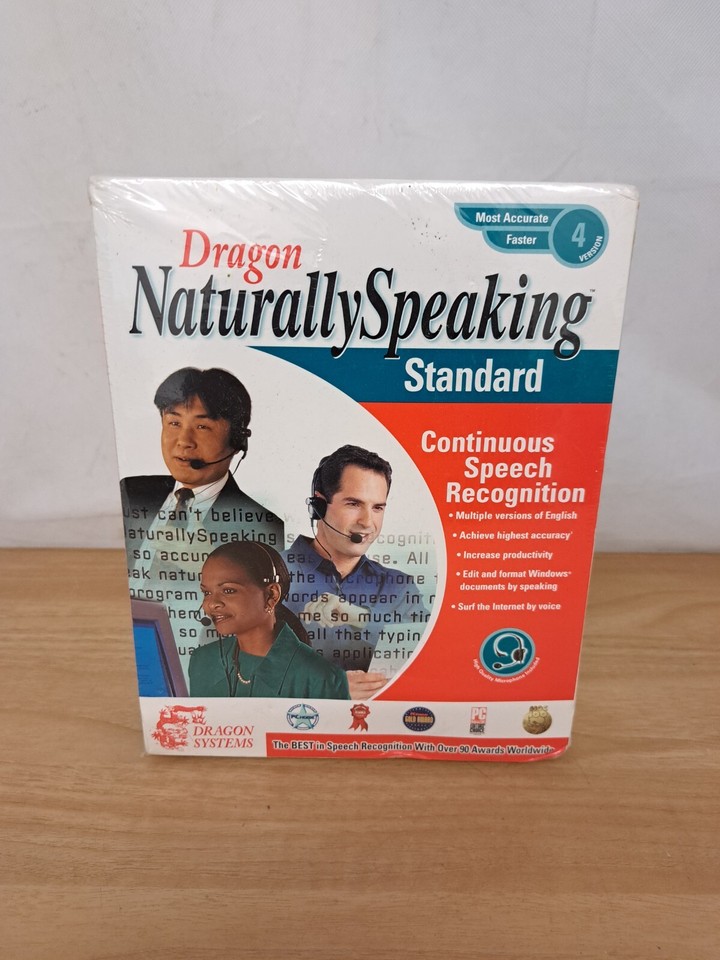 Dragon NaturallySpeaking V4 Standard Speech Recognition Software – New ...