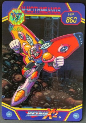 Mega Man X2 Rock Man Morph Moth 63 Card TCG Capcom 1994 Japan