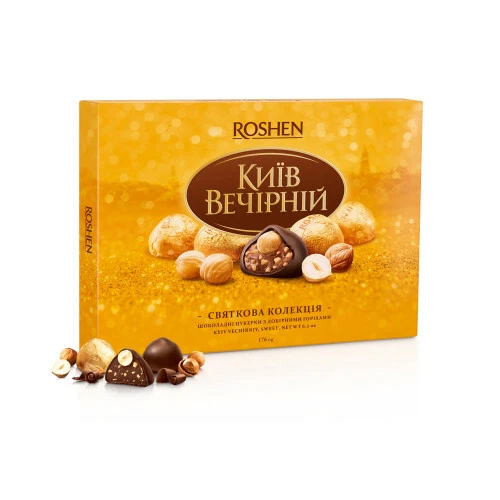Ukrainian Gift Box ROSHEN Chocolate Candy Kyiv Vechirniy Evening Kiev 176g 6.2oz