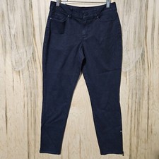 Ann Taylor Navy Curvy Ankle Cotton Stretch Pants Ankle Zipper Womens Size 6 Nwt