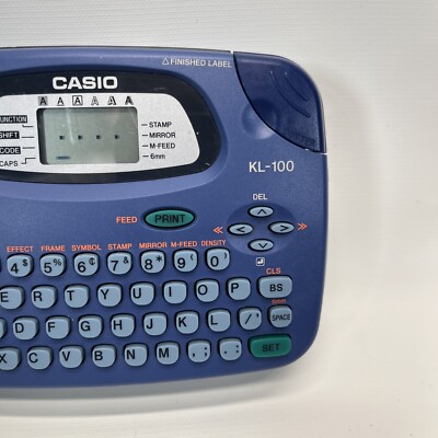 Casio EZ-Label Printer - Label It! - KL-100 - 6-18MM Tape - Blue