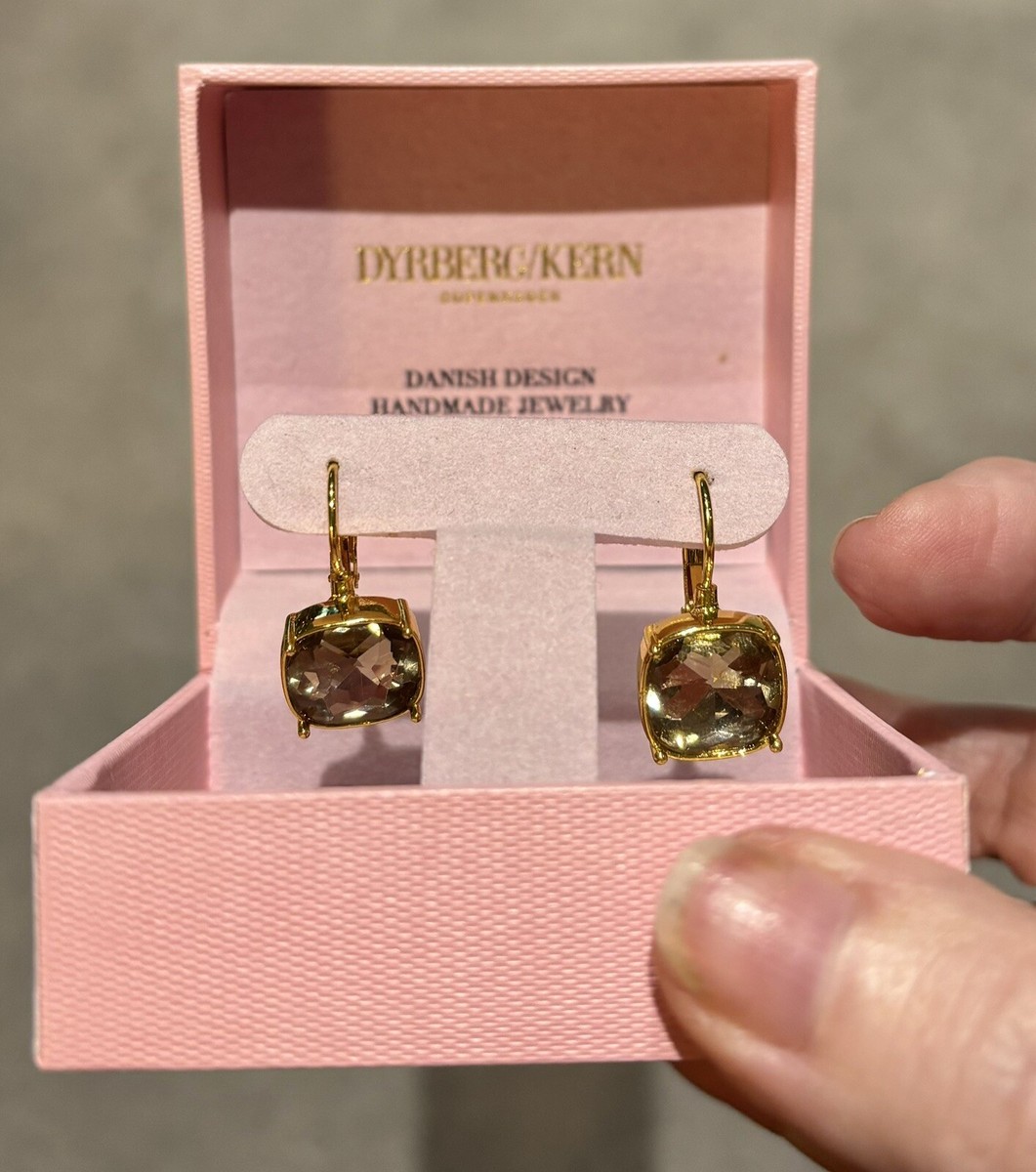 DYRBERG KERN GOLD PLATED PIERCED EARRINGS- SWAROVSKI CRYSTALS