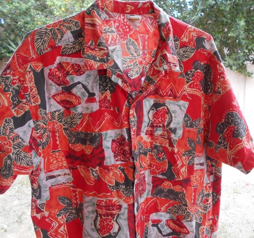 FRESH RAVE HAWAIIAN ALOHA PRINT BUTTON 