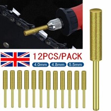 12PC For Dremel Diamond Chainsaw Sharpener Burr Grinder Chain Saw Drill Bits UK