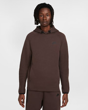 NWT Nike Sportswear Tech Fleece FB8016-237 Men's Brown Pullover Hoodie Size S