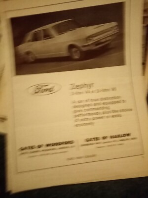 Tv2   Ephemera 1967 advert fords of zephyr Gates of Woodford 