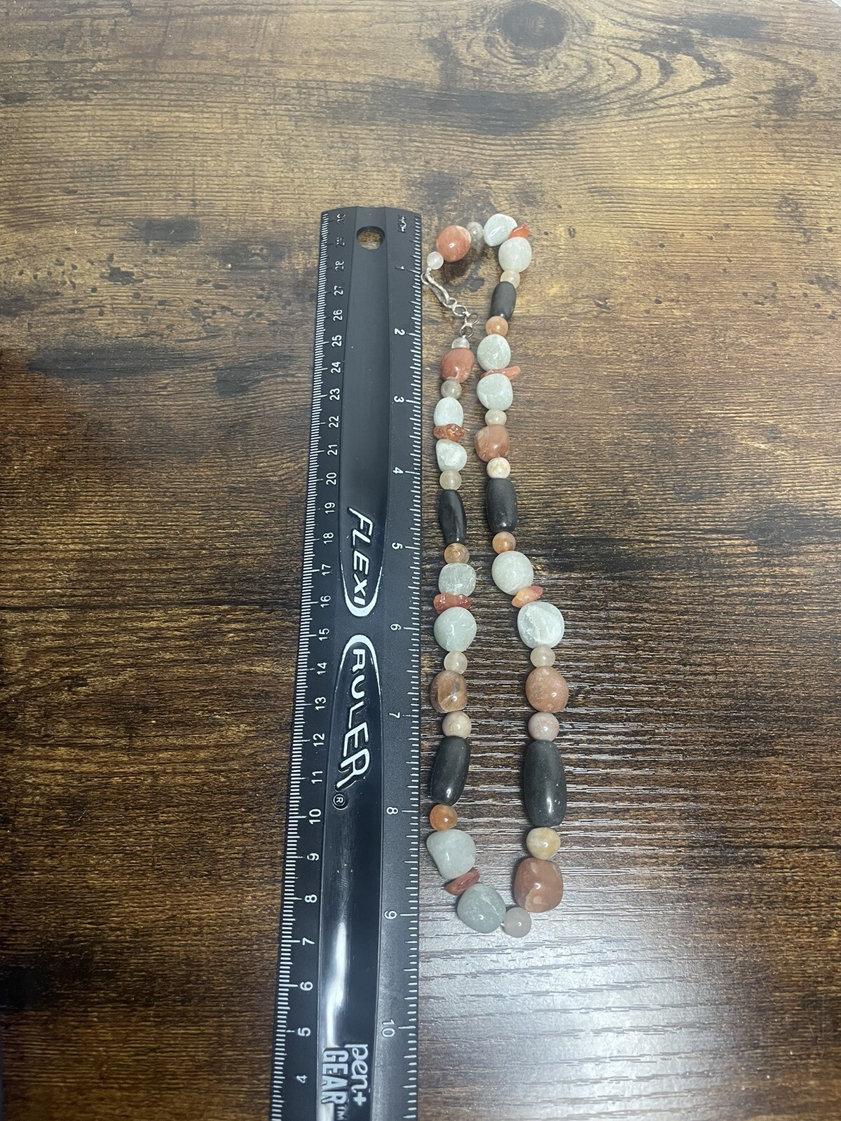 Beautiful Tumbled Stone BEADED Statement NECKLACE… - image 5