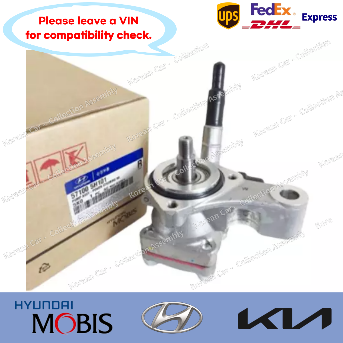 HYUNDAI MOBIS 純正パワーアンプ　ジャンク扱い 571005H101 Genuine Pump Asssy Power Steering Oil for Hyundai Kia
