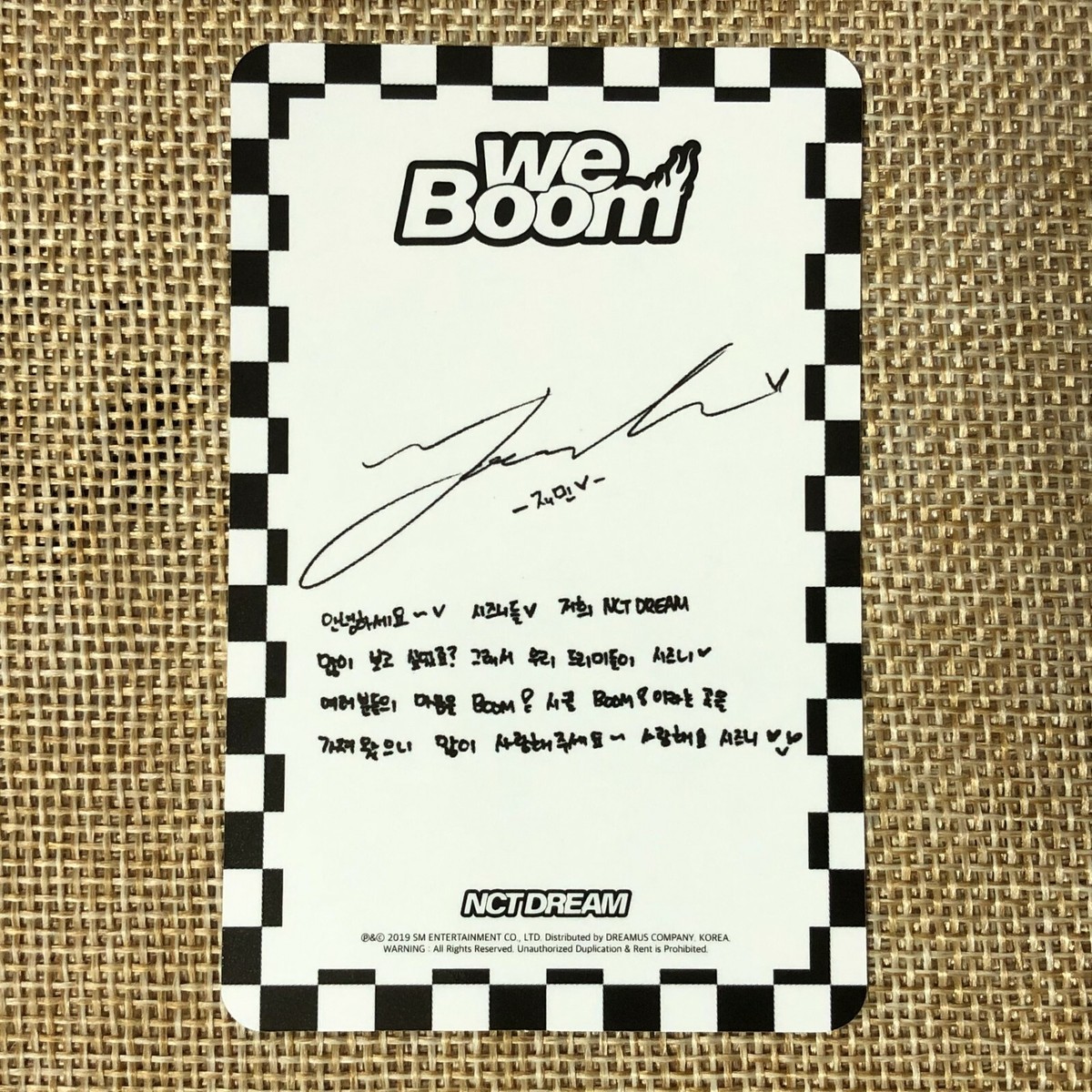 NCT Dream JAEMIN [ We Boom KIHNO KIT ] Official Photocard / New