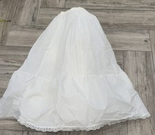 Vintage Sydney Bush 1970s Bridal Crinoline Petticoat Layered Long White Slip 6