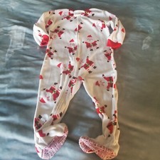 Carter's Unisex Size 18-month 1-piece Footed Fleece Santa Pajamas