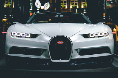 Bugatti Chiron Wandsticker 3D Wandbild Sportwagen Aufkleber Kinder Deko selbstklebend