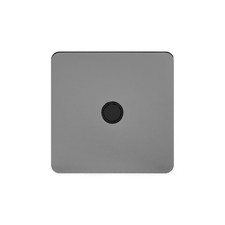Black Nickel Flat Plate 20A Flex Outlet Blk Ins Screwless