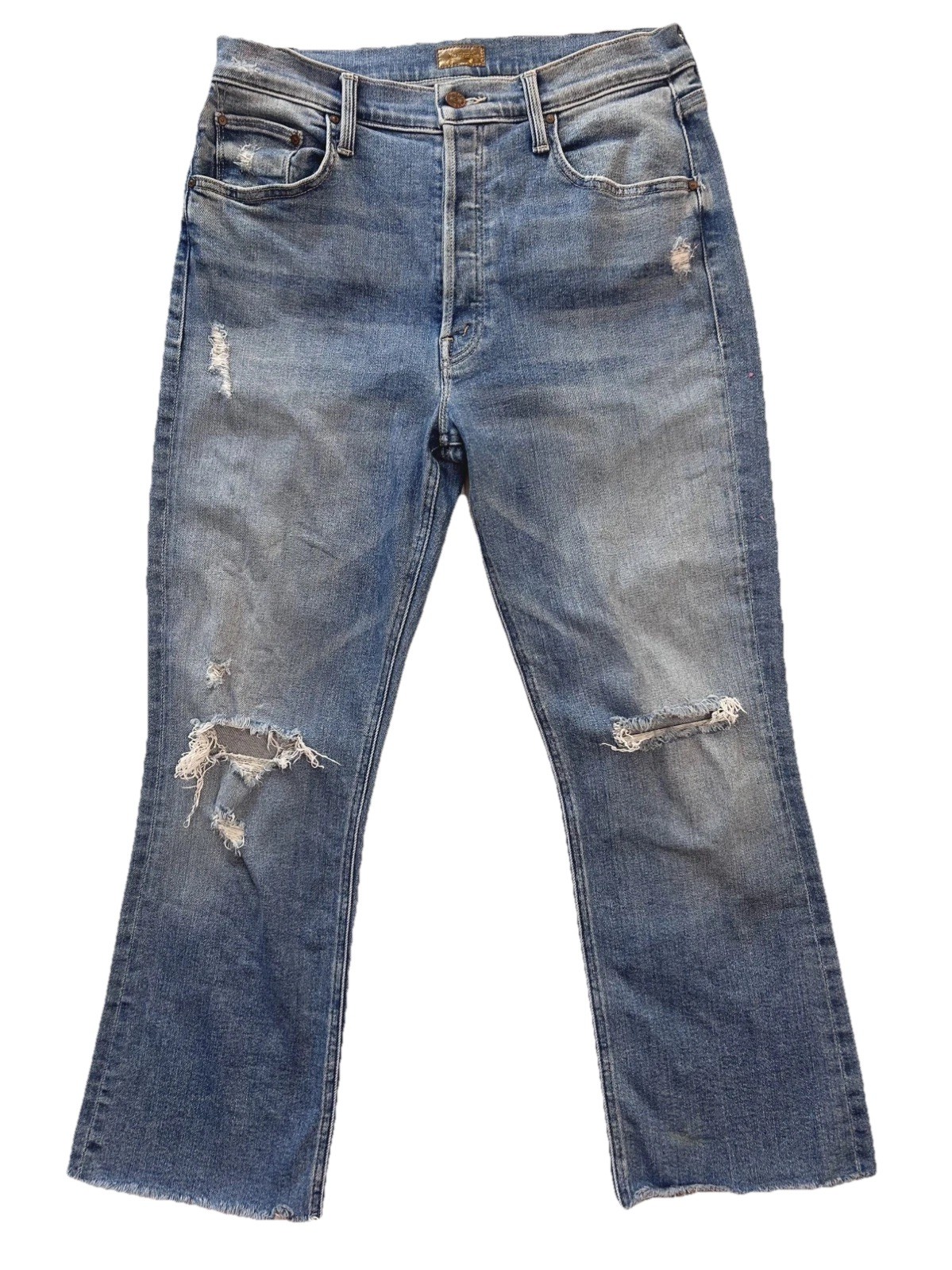 Mother The Tripper Ankle Fray Play Like A Pirate  Distressed Jeans Size 30