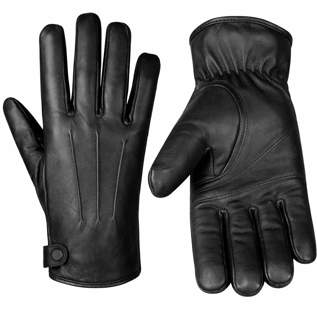 Luxury Sheepskin Leather Gloves 100% Cashmere Lined Touchscreen Winter
