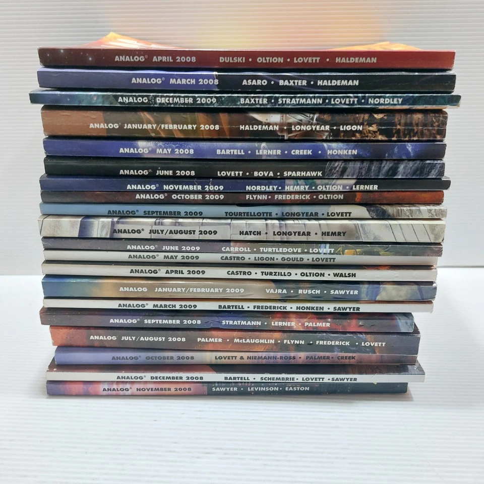 Analog Science Fiction and Fact Magazine Bundle Lot x 20 2008 2009 issues - Image 2 of 4