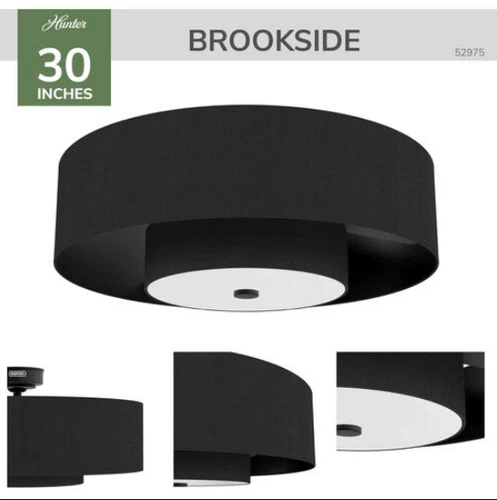 Hunter Fans 52975 Brookside 30 inch Matte Black Ceiling Fan - Picture 4 of 4