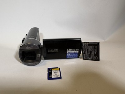 Samsung HMX-Q10BN/XAA Flash Media Camcorder w battery Full HD 10x zoom handheld