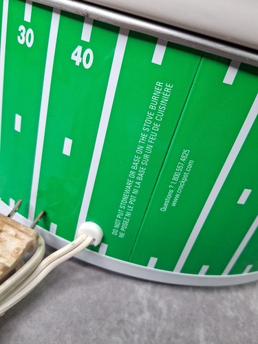 Vtg Crock Pot Football Game Day Slow Cooker 3.5 Qt Tested Works Great ! - Picture 11 of 14