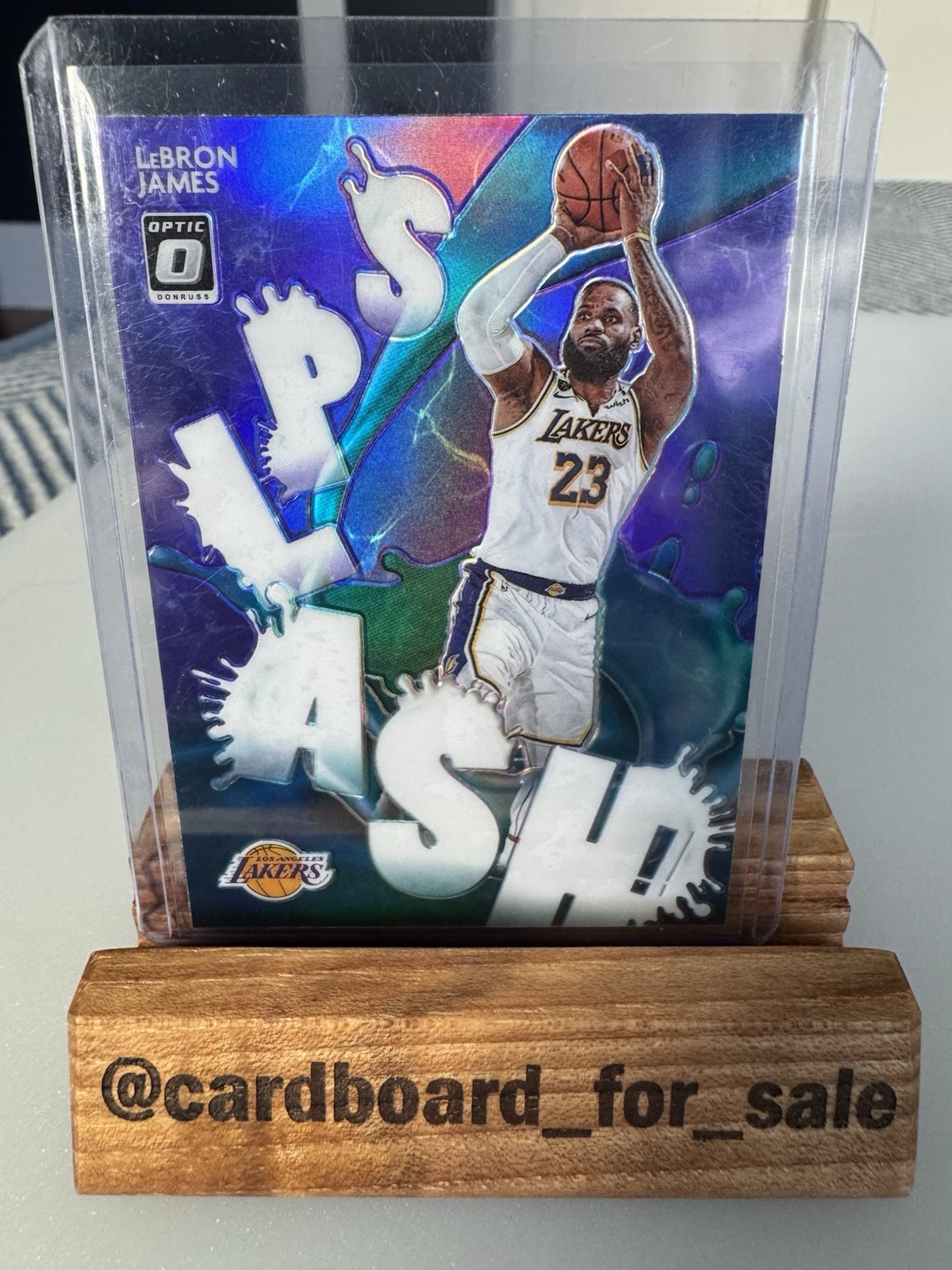 2020-21 Donruss Optic LeBron James SPLASH Purple Prizm Holo Card #13 Lakers