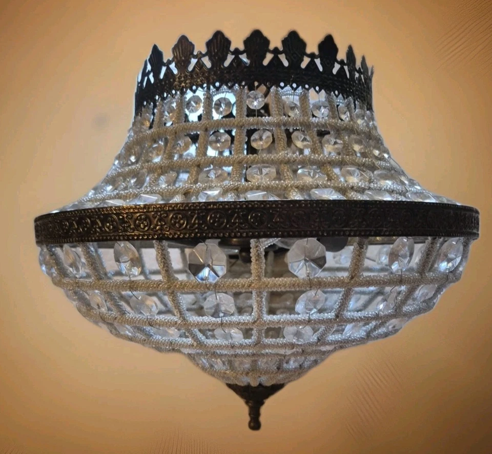 Pottery Barn Далила кристалл подвеска бронзовая люстра свет большой 16T 18 Вт - Изображение 4 из 4