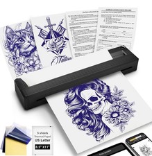 TATOPRT M9 Wireless Bluetooth Tattoo Stencil Printer- Black, Portable, Thermal