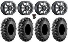 ITP Inertia Bdlk 15" Wheels Bk +40mm 35" Cliffhanger Tires Commander Mav