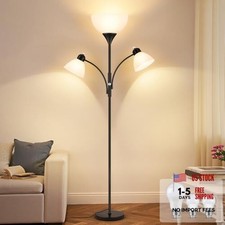 Torchiere Floor Lamps for Living Room,72" Dimmable Lamp with 2 Black