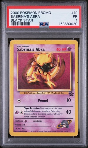 Sabrina's Abra graded PSA 1 for sale on eBay