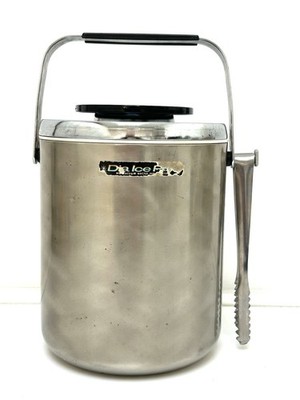 Zojirushi Vintage Eiskübel mit Zangendeckel 1,3L Gebürstet Chrom Bar Zubehör