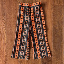 Halloween Novelty Print Pants Striped Polka Dot Pumpkin Cat Print Pants 4t