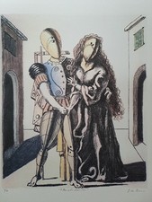 Firmato Giorgio De Chirico - Ettore ed Andromaca II - Certificato