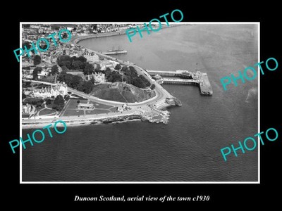 Dunoon Scotland Aerial View Of The Town c1930 3 Old Large Historic Photo