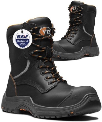 Avenger IGS S3 Sicherheitsstiefel für Herren - Spitze & Reißverschluss Seite hohes Bein Arbeitsstiefel - 11UK