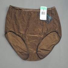 Vanity Fair Brief Panty Size 6 Heather Brown Hi-Cut Silky Soft Panties 13809 Vtg