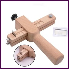 Wooden Leather Strap Cutter Adjustable Strip Belt Precise Cutting Tool with 5