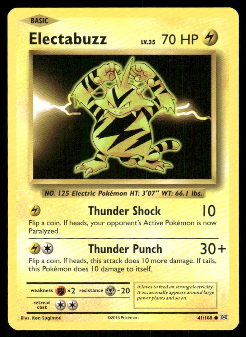 Electabuzz XY - Evolutions [41/108] Common NM Pokemon
